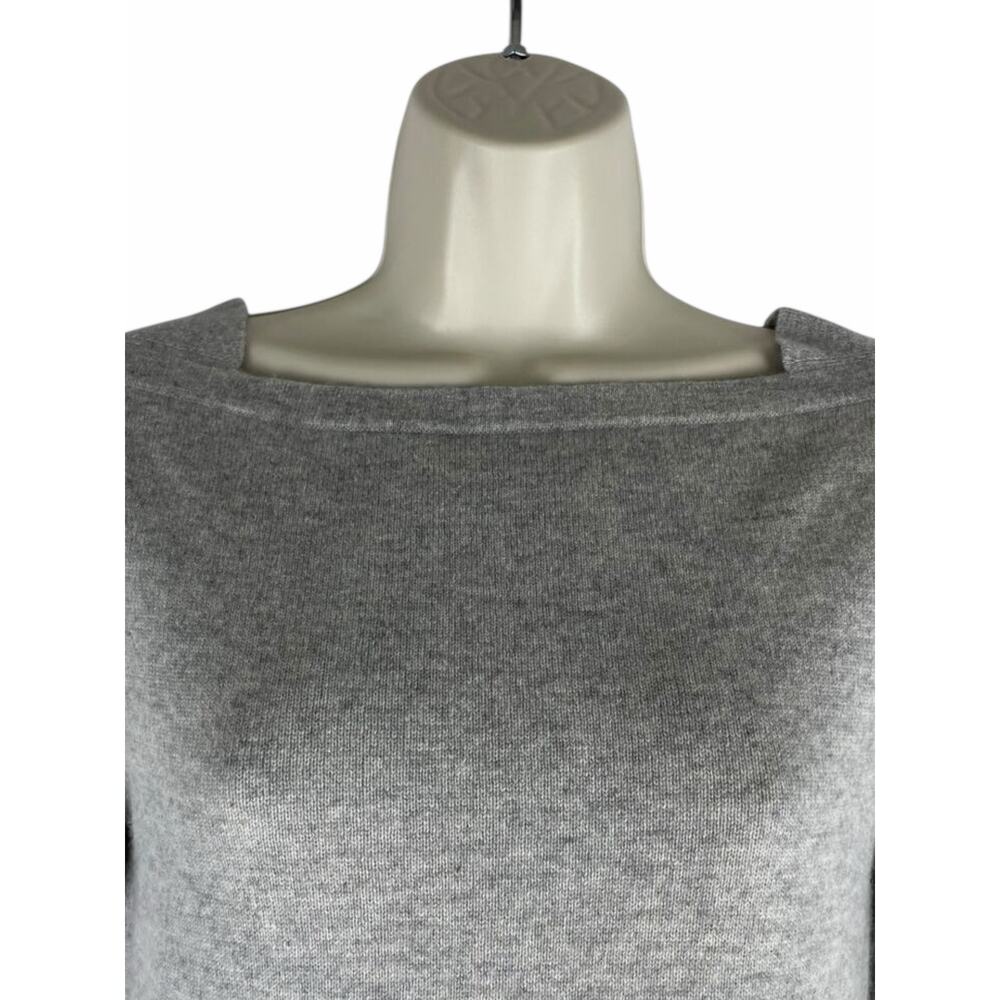 Magaschoni 100% Cashmere Square Neck Tunic Sweater Gray Size S - Picture 4 of 9